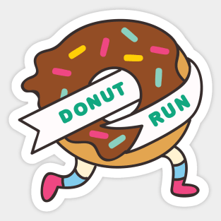 Donut Run // Cute Donut Doodle Sticker